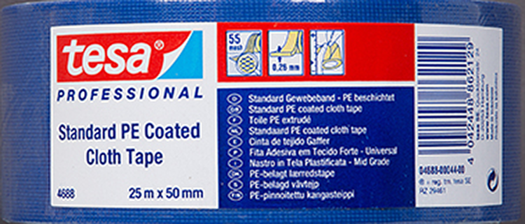 Afbeelding laden in galerijviewer, Tesa professional tesa 04688 textieltape - standaard - blauw - 50mm x 25m
