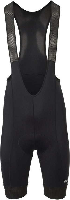 Agu essential - bibshort - heren - fietsbroek met zeem - wielrenbroek - zwart - m - mesh bretels - elastische manchetten - reflecterende details