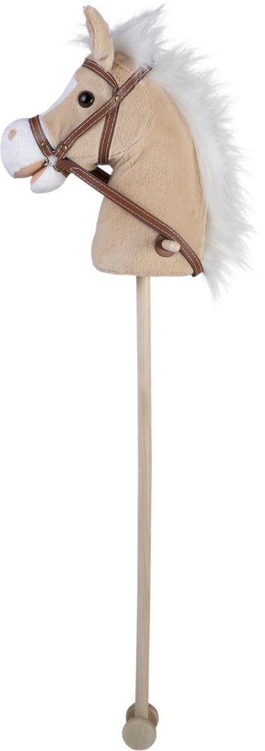 Engelhart stokpaardje -beige- geluid - wieltjes