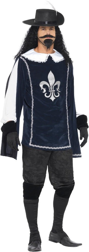 Vegaoo blauwe musketiers kostuum voor mannen - verkleedkleding - medium m