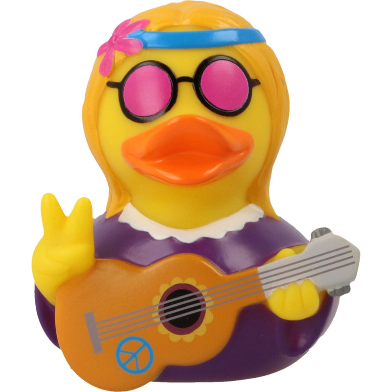 Load image into Gallery viewer, Lilalu hippie badeend met gitaar
