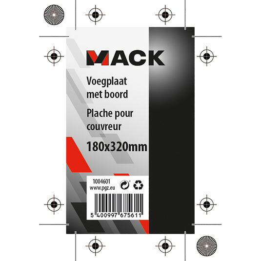 Mack 1004601 - voegplaat met boord 180x320mm | 5 stuks