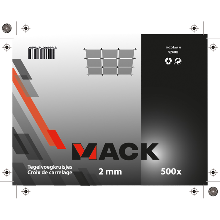 Load image into Gallery viewer, Mack 1004608 - tegelvoegkruisjes 2mm 500st | 10 stuks
