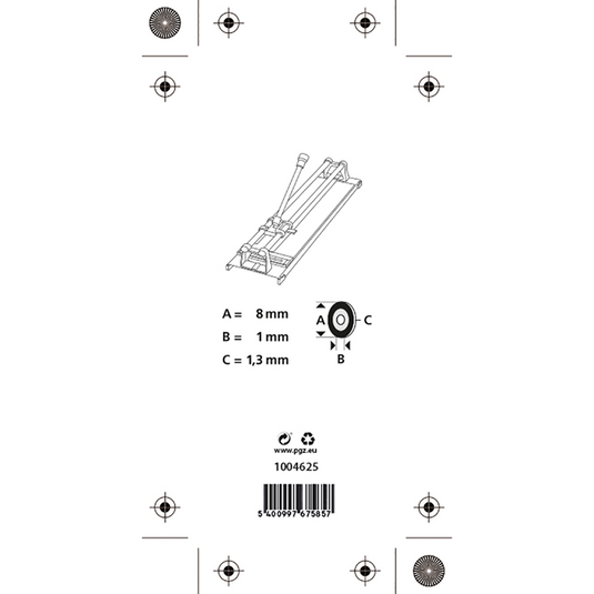 Mack 1004625 - vervangwiel tegelsnijder ø22mm | 3 stuks