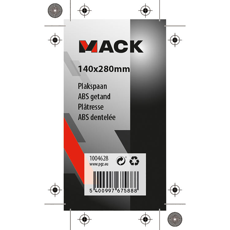 Load image into Gallery viewer, Mack 1004628 - plastieken plakspaan 140x280mm getand | 3 stuks
