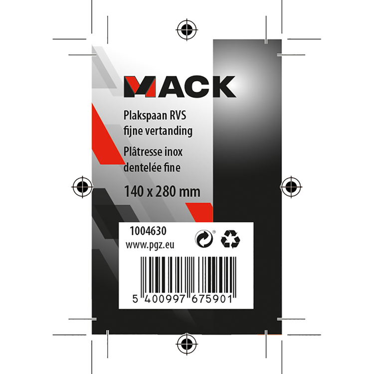 Load image into Gallery viewer, Mack 1004630 - plaksp inox 120x280 sg fijn | 3 stuks
