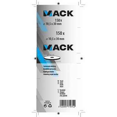 Mack 1007124 - carrosserieringen 150 st 10,5 x 30 mm | 5 stuks