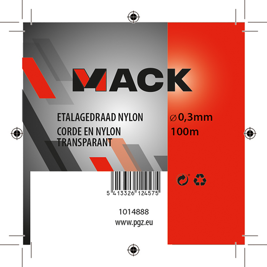 Mack 1014888 - etalagedraad nylon haspel 0,3mm 100m | 10 stuks