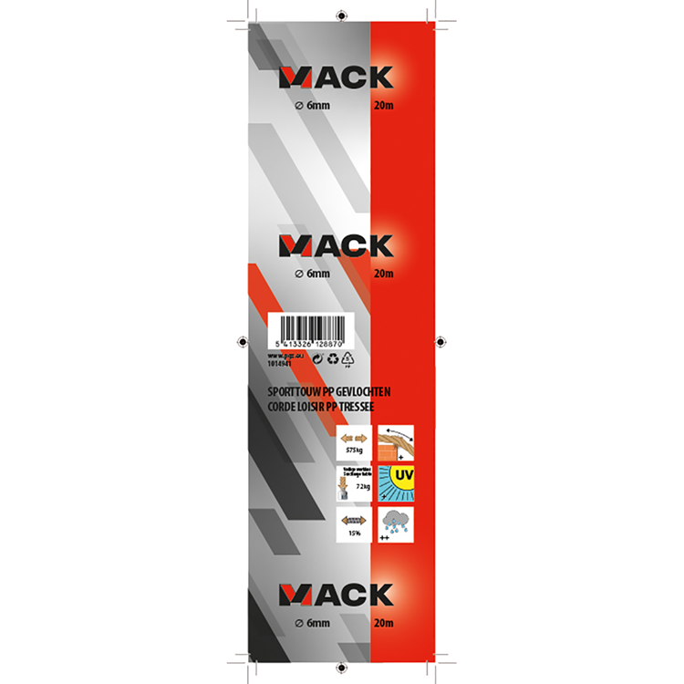 Load image into Gallery viewer, Mack 1014941 - sporttouw pp gevlochten streng6mm 20m | 5 stuks
