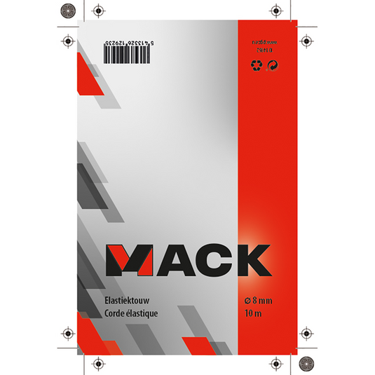 Mack 1014962 - elastiektouw streng 8mm 10m | 5 stuks