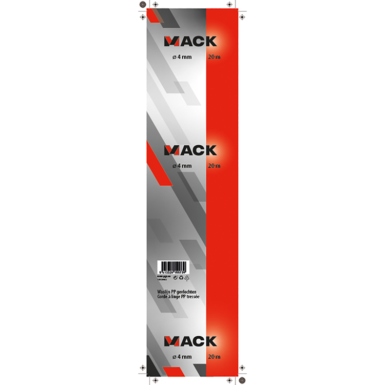Load image into Gallery viewer, Mack 1013962 - multilon touw wit haspel 4mm 20m | 5 stuks

