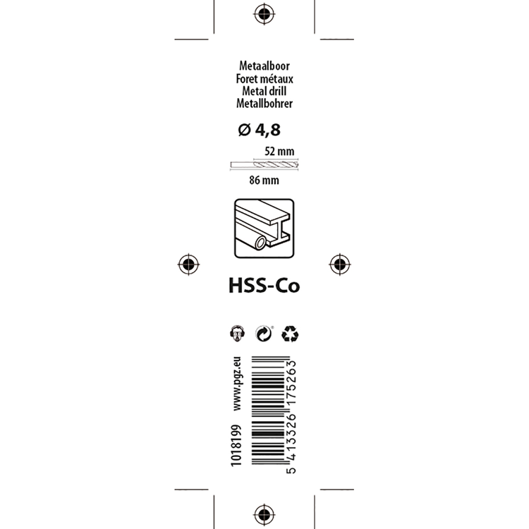 Load image into Gallery viewer, Mack 1018199 - metaalboor hss co5% din 338 ø 4,8 x 86 mm | 5 stuks
