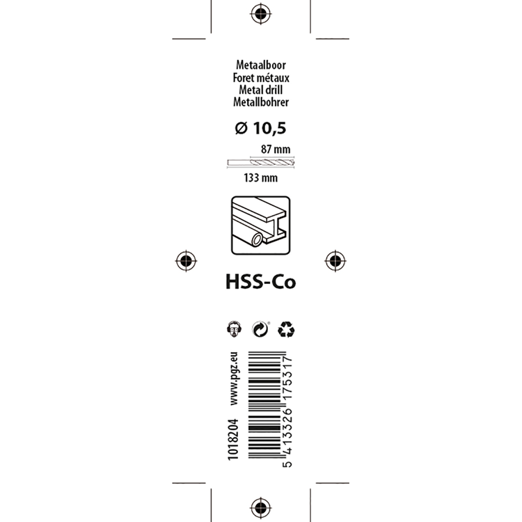 Load image into Gallery viewer, Mack 1018204 - metaalboor hss co5% din 338 ø 10,5 x 133 mm | 5 stuks
