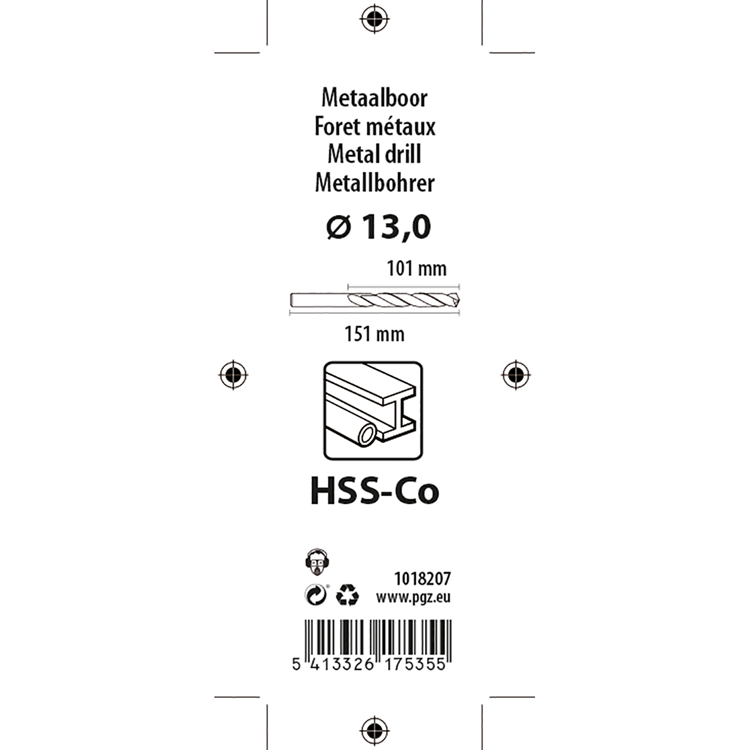 Load image into Gallery viewer, Mack 1018207 - metaalboor hss co5% din 338 ø 13,0 x 151 mm | 3 stuks
