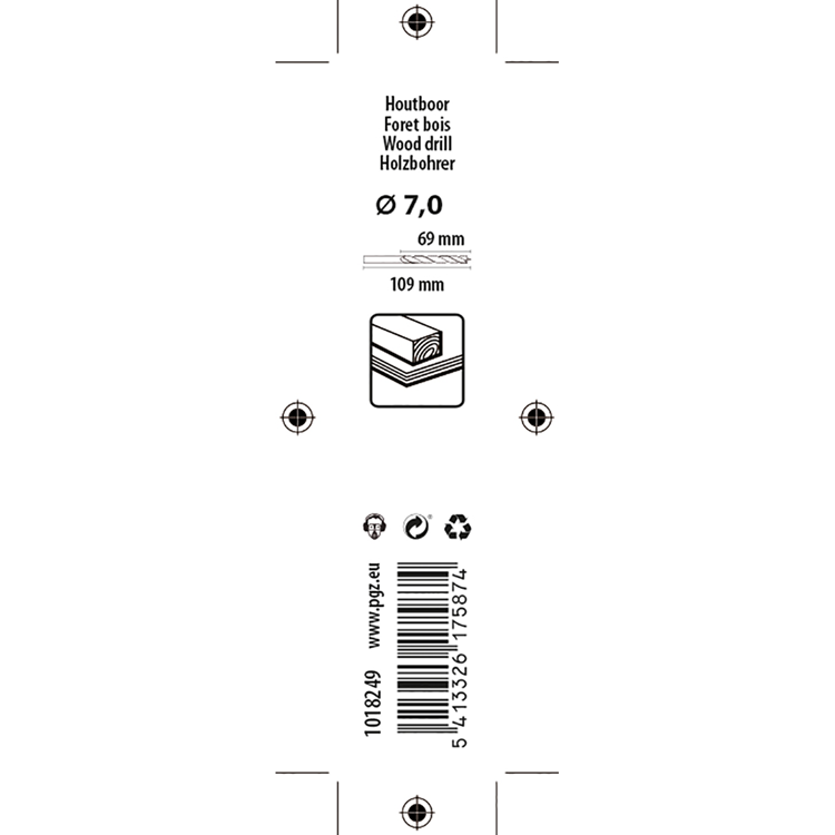 Load image into Gallery viewer, Mack 1018249 - machinehoutboor + centreerpunt ø 7,0 x 109 mm | 5 stuks
