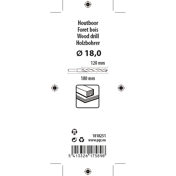 Load image into Gallery viewer, Mack 1018251 - machinehoutboor + centreerpunt ø 18,0 x 180 mm | 5 stuks
