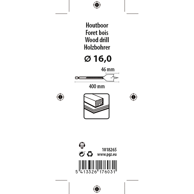 Load image into Gallery viewer, Mack 1018265 - platte houtboor din 7487 ø 16,0 x 400 mm | 5 stuks
