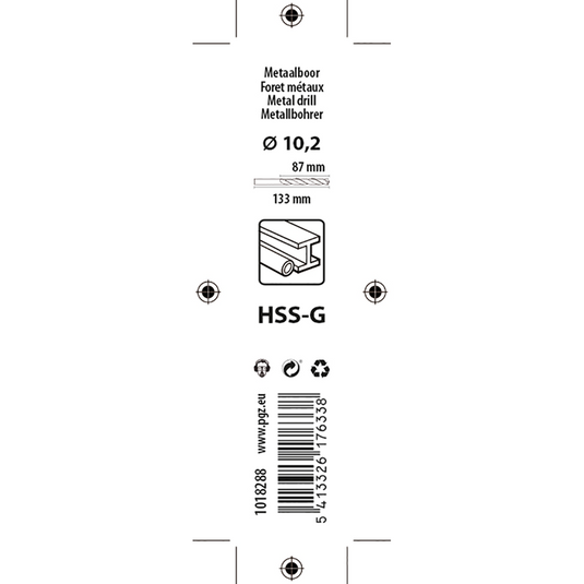 Mack 1018288 - metaalboor hss g din 338 ø 10,2 x 133 mm | 5 stuks
