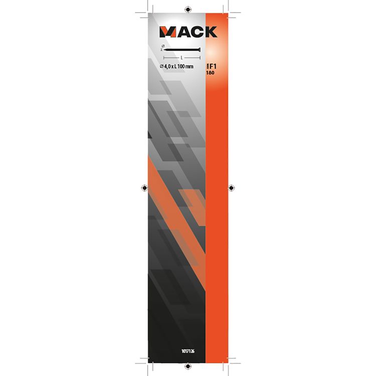 Load image into Gallery viewer, Mack 1017126 - nagel platte kop 180 gr 4,0 x 100 mm | 10 stuks
