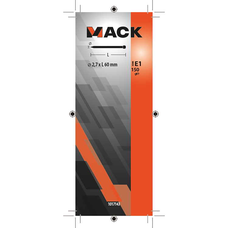Load image into Gallery viewer, Mack 1017143 - nagel ronde kop 150 gr 2,7 x 60 mm | 5 stuks
