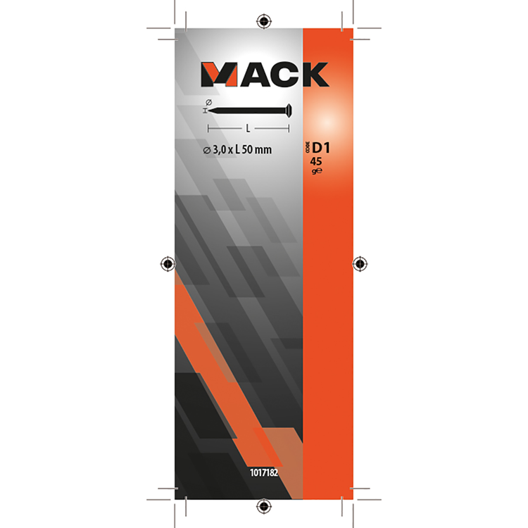 Load image into Gallery viewer, Mack 1017182 - staalnagel bvk staal geblauwd 45 gr 3,0 x 50 mm | 10 stuks
