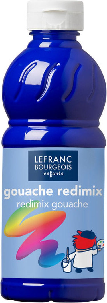 Lefranc bourgeois l b plakkaatverf redimix brilliant blue 500ml