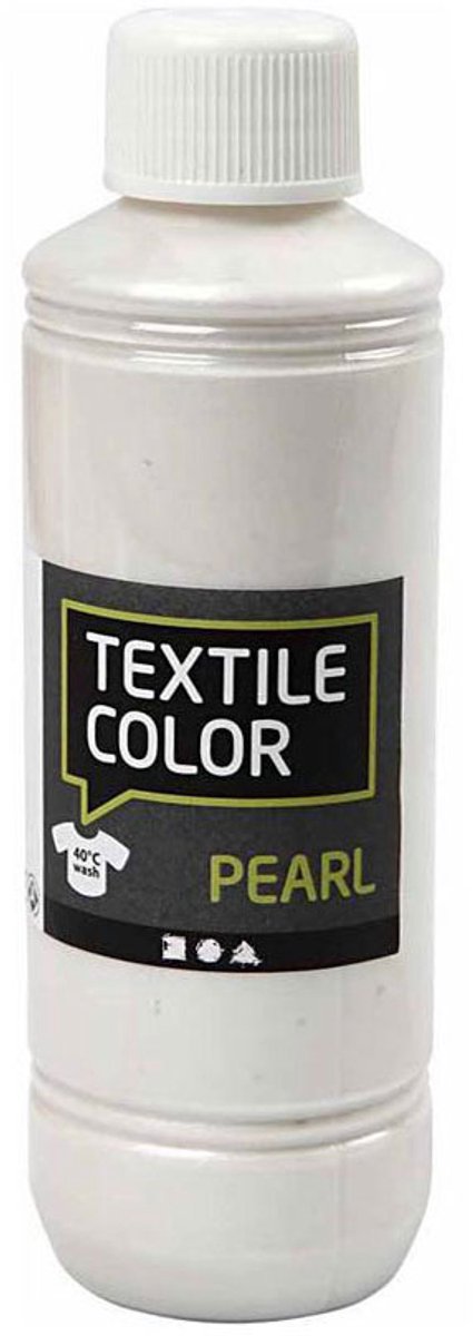 Load image into Gallery viewer, Creativ company textile color dekkende textielverf - base parelmoer, 250ml
