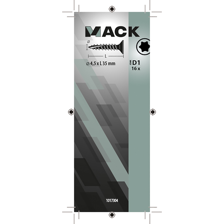 Load image into Gallery viewer, Mack 1017304 - spaanplschr.vzkop-zelfb. geelverz.16 st 4,5 x 35 mm | 10 stuks
