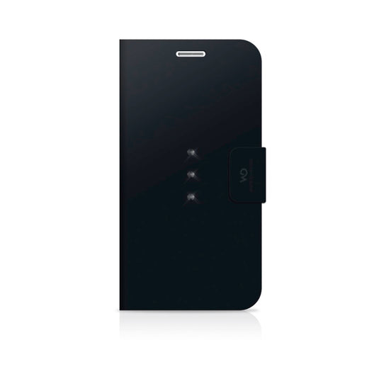 White diamonds booklet case crystal voor samsung galaxy s7 zwart