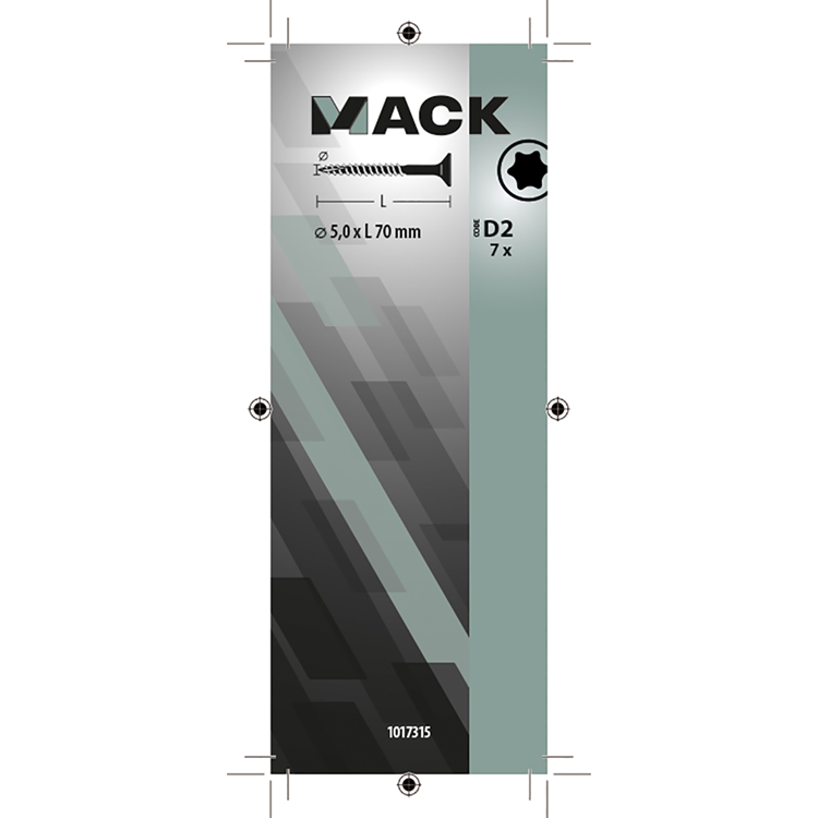 Afbeelding laden in galerijviewer, Mack 1017315 - spaanplschr.vzkop-zelfb. geelverz. 7 st 5,0 x 70 mm | 10 stuks

