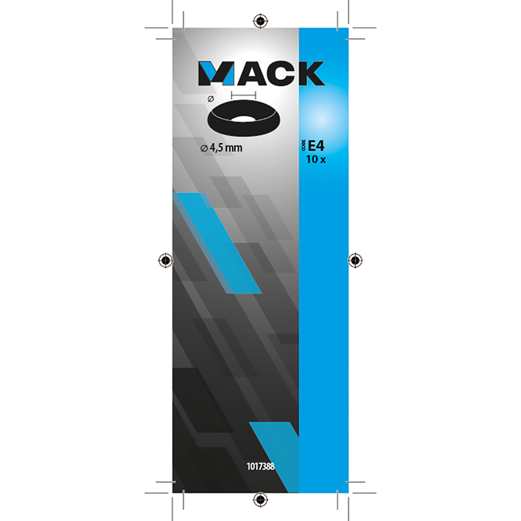 Load image into Gallery viewer, Mack 1017388 - kuipring vr houtschroef mess. vern. 10st 4,5 mm | 10 stuks
