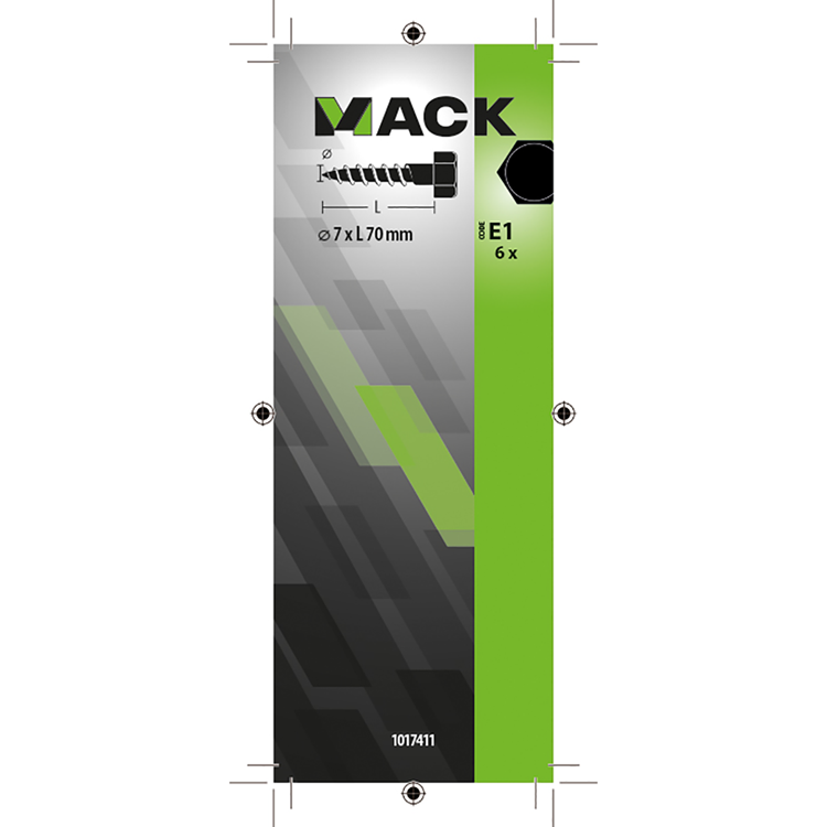 Afbeelding laden in galerijviewer, Mack 1017411 - houtdraadbout staal verzinkt 6 st 7 x 70 mm | 5 stuks
