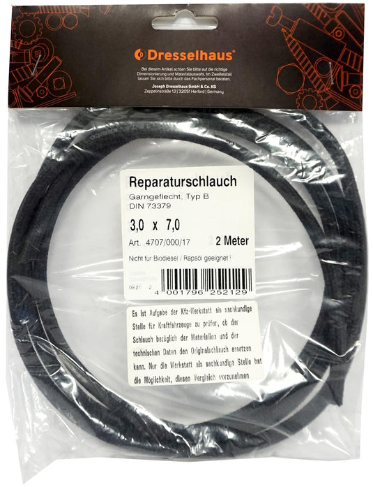 Dresselhaus brandstofslang 4707 fuel hose 3,5x7,5 dresselh. 4707 2m