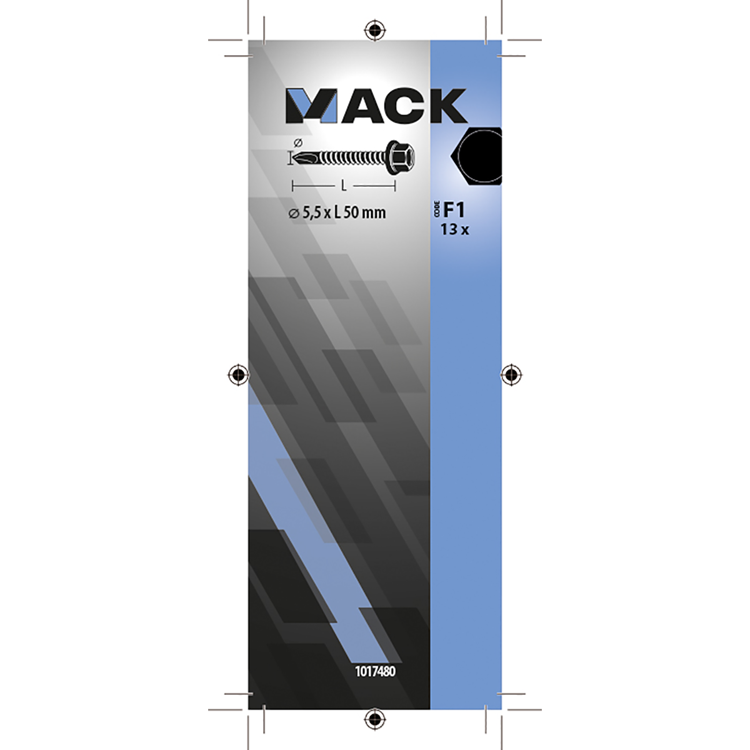 Load image into Gallery viewer, Mack 1017480 - zelfborende schroef zesk.kop verz. 13st 5,5 x 50 mm | 5 stuks
