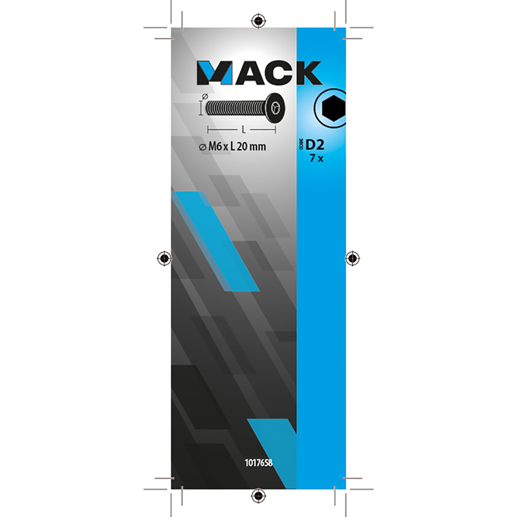 Load image into Gallery viewer, Mack 1017658 - binnenzeskant bout verz. kop verz. 7 st m6x20 | 10 stuks
