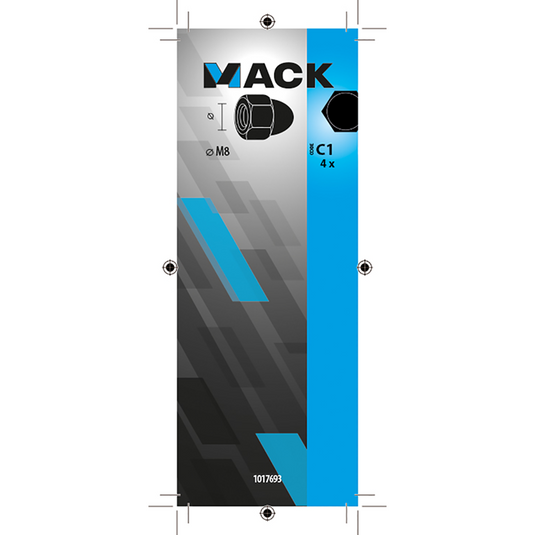 Mack 1017693 - zeskant dopmoer staal verzinkt4 st m8 | 10 stuks