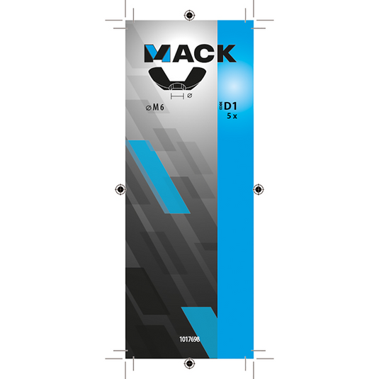 Mack 1017698 - vleugelmoer staal verzinkt 5 st m6 | 10 stuks
