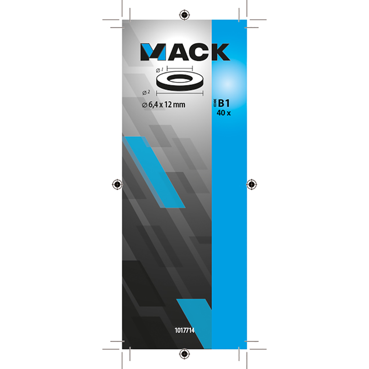 Load image into Gallery viewer, Mack 1017714 - sluitring staal verzinkt 40 st 6,4 x 12 mm | 10 stuks
