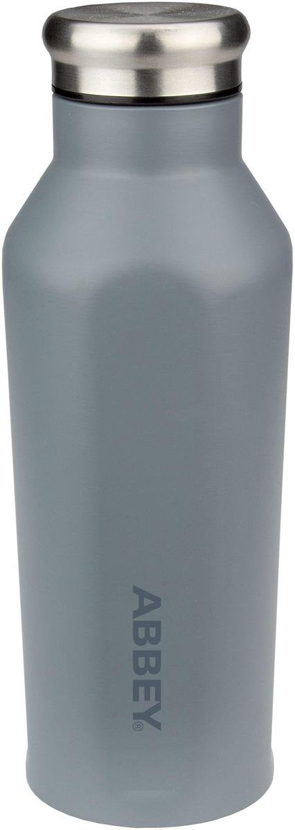 Abbey camp abbey drinkfles dubbelwandig - 0.35 l - grijs zilver - roestvrijstaal