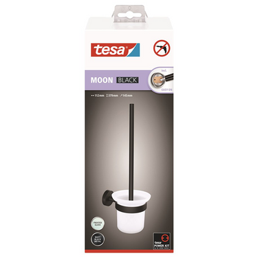 Tesa 1072280 - moon black toiletborstel zwart | 2 stuks