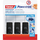 Tesa 1072302 - powerstrips rechth haken s 3stzwart, 1kg | 6 stuks