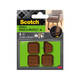 3m 1070703 - scotch® move protect slidersto nailbrown, 24mm x 24mm | 8 stuks