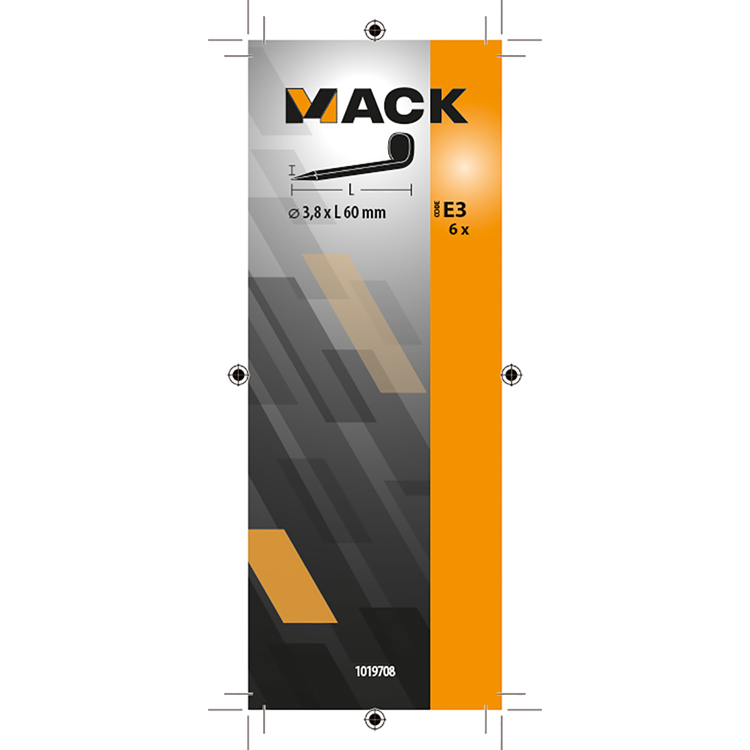 Load image into Gallery viewer, Mack 1019708 - balkhaak geblauwd staal 6 st 3,8 x 60mm | 5 stuks
