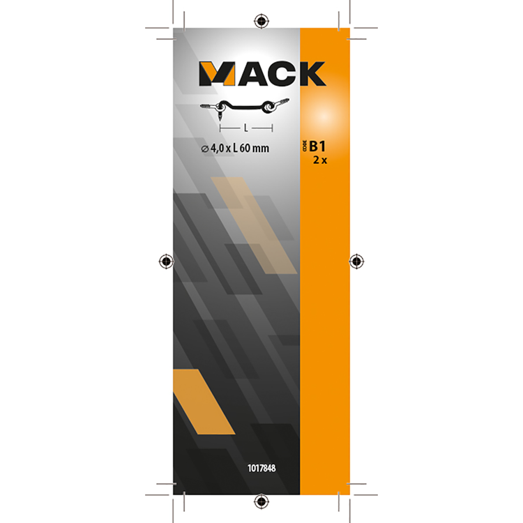Load image into Gallery viewer, Mack 1017848 - windhaak staal verzinkt 2 st 4,0 x 60 mm | 10 stuks
