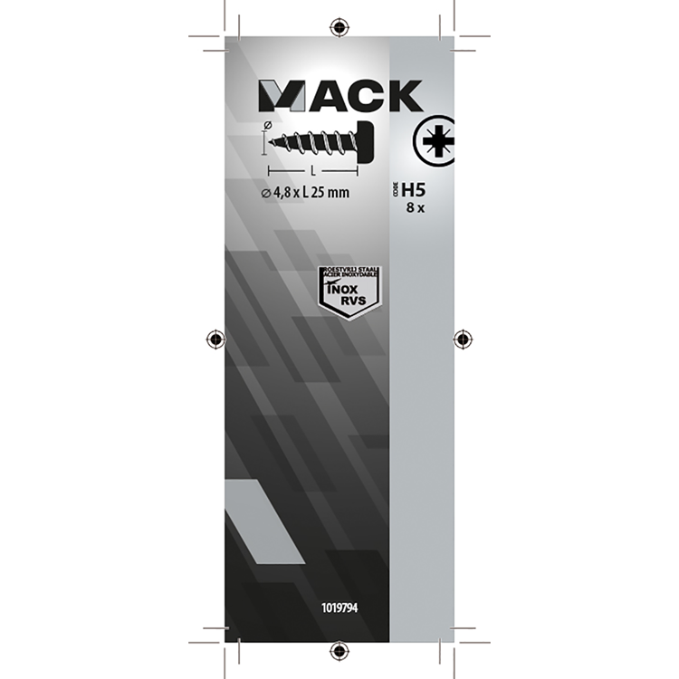 Load image into Gallery viewer, Mack 1019794 - zelftappende schroef cyl.kop a2 8 st 4,8 x 25 mm | 10 stuks
