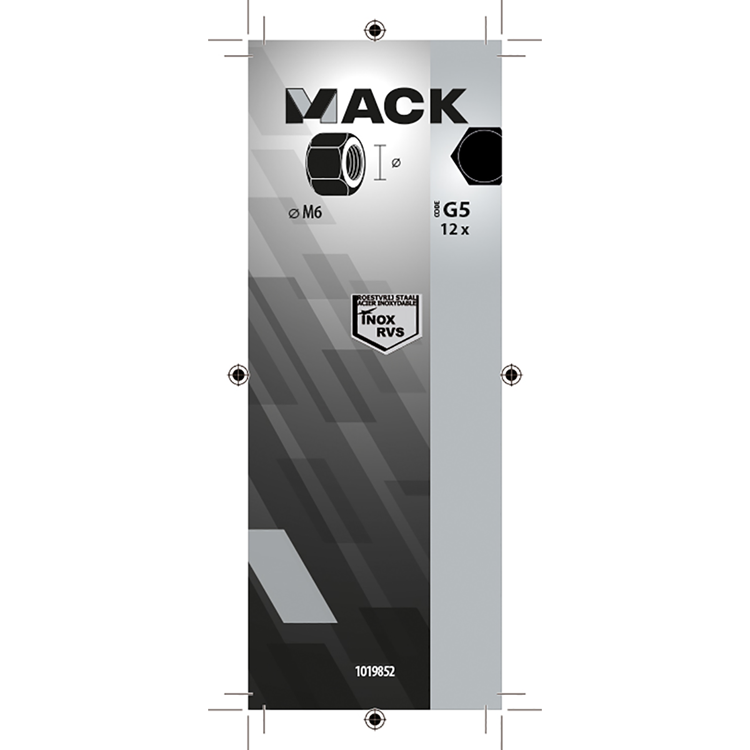 Load image into Gallery viewer, Mack 1019852 - zeskantmoer inox a2 12 st m6 | 10 stuks
