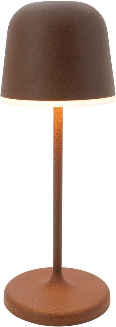 Eglo mannera-s tafellamp - priklamp - oplaadbaar (tot 28 uur licht) - 20 cm - roestbruin wit - draadloos - dimbaar - binnen en buiten