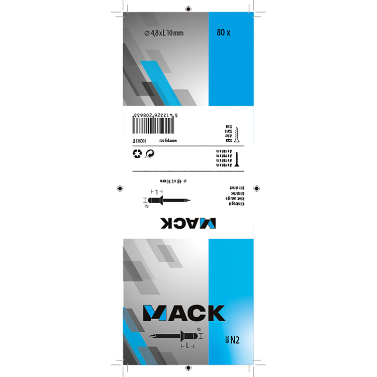 Load image into Gallery viewer, Mack 1020317 - 80 blindnieten alu 4,8x10mm | 5 stuks
