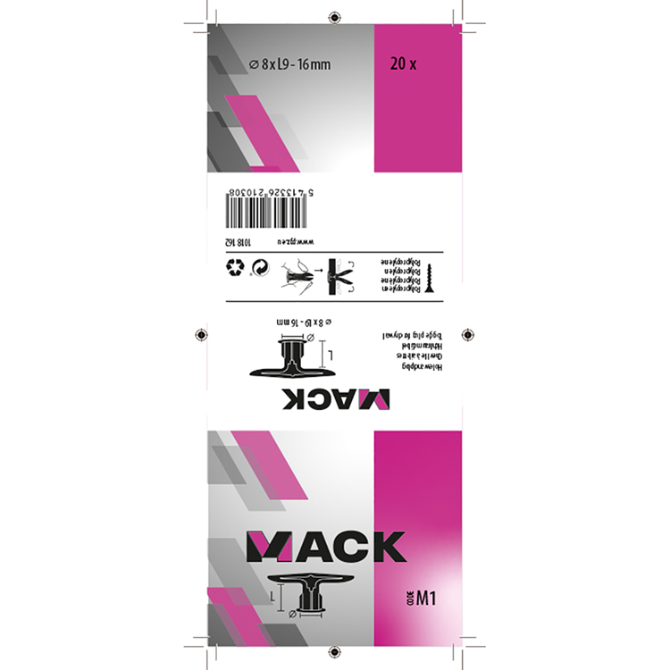 Load image into Gallery viewer, Mack 1018162 - hollewandplug nylon 20 st tb | 5 stuks
