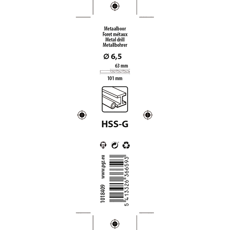 Load image into Gallery viewer, Mack 1018409 - metaalboor hss g din 338 ø 6,5 x 101 mm | 5 stuks
